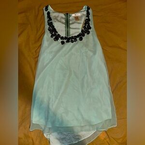 Esley women’s sleeveless Racerback tank top - embroidered neckline large